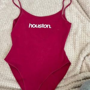 Hou$ton red bodysuit